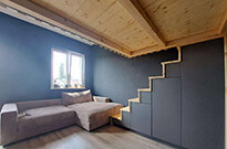 Bild 397: Hochbett mit Treppenschrank
