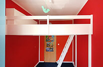 Bild 651: Hochbett modern weiß