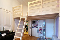 Bild 722: Hochbett-Ebene mit Leiter zum Einhängen / abnehmbar