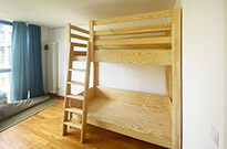 Bild 854a: Kinderhochbett / Doppelstockbett, Kiefer astfrei