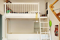 Bild 580: Kinderhochbett / Doppel-Stockbett mit Schränken