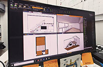 Bild 422: Hochetage mit Treppenschrank und Schrankwand
