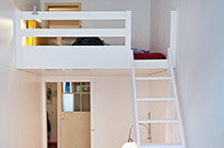 Bild 478: Raumtrennung: 1 großer Raum geteilt in 2 separate Zimmer mit Hochbetten