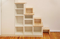 Bild 794: Hochbett mit Treppenregal