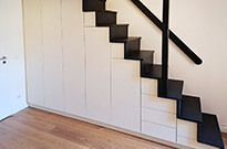 Bild 835a: Hochetage mit Treppenschrankwand